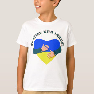 T-shirt Message inspirant Nous sommes avec Ukraine T-Shir