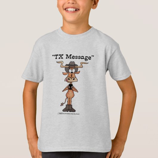 T-shirt Message Longhorn TX (Devant)