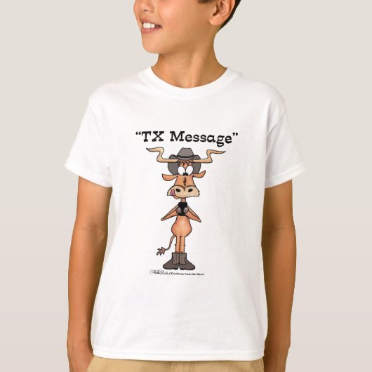 T-shirt Message Longhorn TX (Devant)