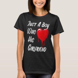 T-shirt Message of Love Red Heart Boy La Saint-Valentin