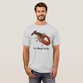 T-shirt Message personnalisé d'illustration de homard réal (Devant entier)
