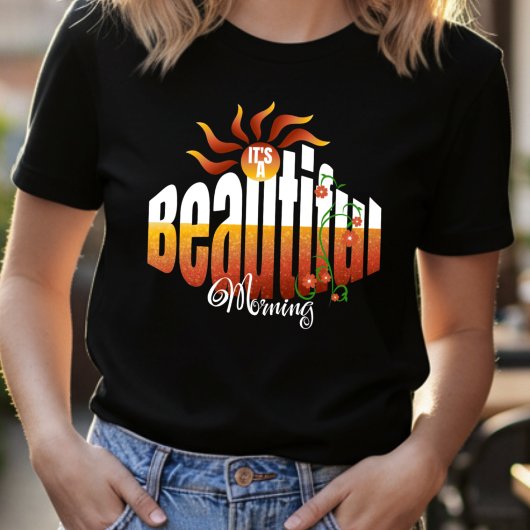 T-shirt Message Positif Lever de Soleil Mignon