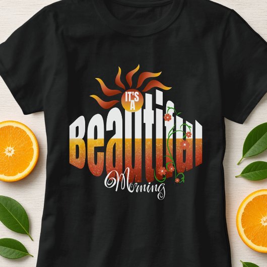 T-shirt Message Positif Lever de Soleil Mignon