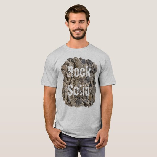 T-shirt Message solide de Stone Wall Rock (Devant entier)