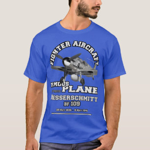 T-shirt Messerschmitt BF109 Avion de chasse allemand 2ème