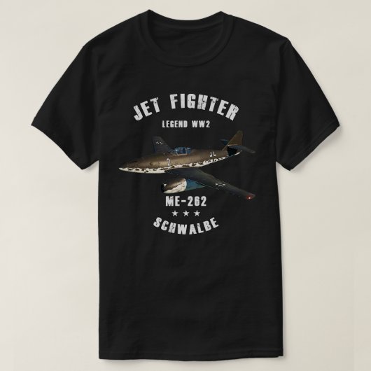 T-shirt Messerschmitt Me 262 Schwalbe Military Jet Fighter (Design devant)