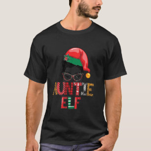 T-shirt Messy Bun Auntie Elf Matching Family Group Christy