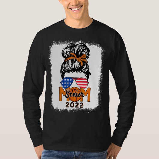 T-shirt Messy Bun Basketball Senior Maman 2022 Bleached (Devant)