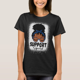 T-shirt Messy Bun Blue Diabetes Type 1 Sensibilisation Gue