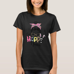T-shirt Messy Bun Bunny One Hoppy Nonni Leopard Heureux Es