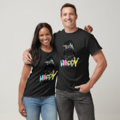 T-shirt Messy Bun Cheveux Un Hoppy Nonni Bunny Joyeux Pâqu (Unisexe)