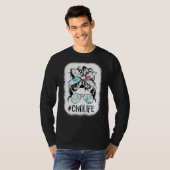 T-shirt Messy Bun Cna Life Bleached Certified Nursing Assi (Devant entier)