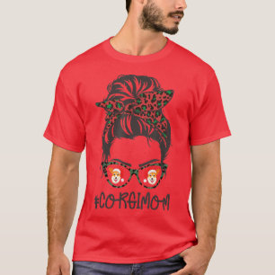 T-shirt Messy Bun Corgi maman Noël Pyjama Noël Corgmas
