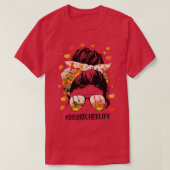T-shirt Messy Bun Dispatcher Vie Thanksgiving Costume Par (Design devant)
