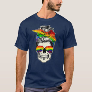 T-shirt Messy Bun Equality Lesbian LGBT Mois Gay pride Ra