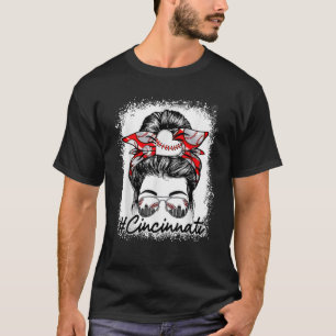 T-shirt Messy Bun Femmes Aime De Baseball Graphic Funny Ci