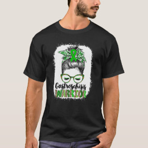 T-shirt Messy Bun Leopard Gastroschisis Guerrier Scoliose