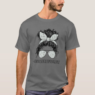 T-shirt Messy Bun Maman Bandana Lunettes Ménage Vie Gi