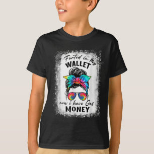 T-shirt Messy Bun Retro J'Ai Farci Dans Mon Portefeuille M