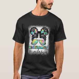 T-shirt Messy Bun Tie Dye Vibes De Jardin D'Enfant Retour 
