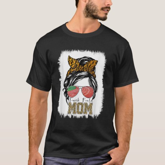 T-shirt Messy Bun Track Field Maman Runner Lover Runner Mo (Devant)