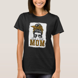 T-shirt Messy Bun Track Field Mom Runner Mothers