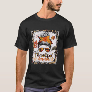 T-shirt Messy Bun Un Remerciant Maman Automne Automne Happ