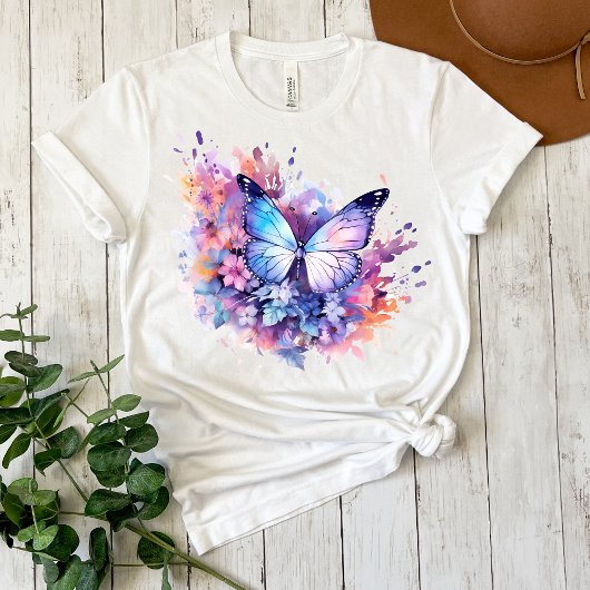 T-shirt Messy Butterfly Watercolor