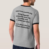 T-shirt Mesures impériales coûtées avec l'URL (Dos)