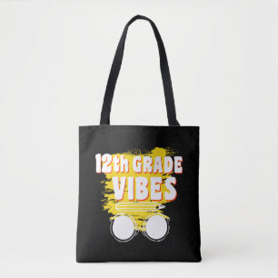 T-shirt met 12e klas sfeer terug naar school eerst draagtas