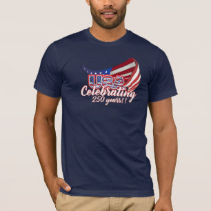 T-shirt met 250 sterren en strepen ter ere van de