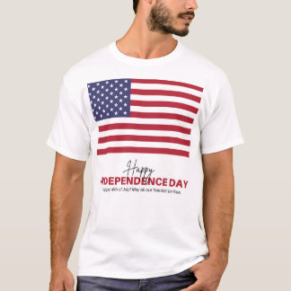 T-shirt met 4 juli-ontwerp | T-shirt met vlag van