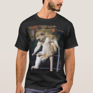 T Shirt met aap en slogan