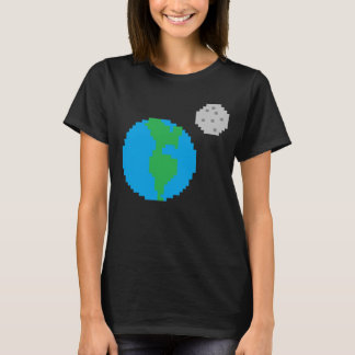 T-shirt met Aarde en Maan