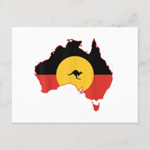 T-shirt met Aboriginal-vlag Australië Vlag Cadeau Feestdagenkaart