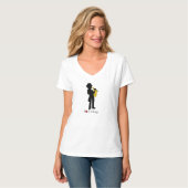 T-shirt met afbeelding saxofonspeler (Voorkant volledig)