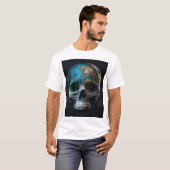T shirt met afbeelding van een schedel als aarde (Voorkant volledig)