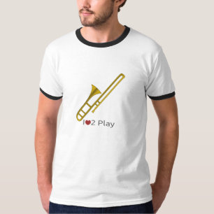 T-shirt met afbeelding van een trombone