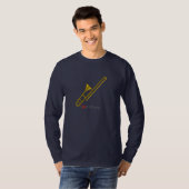 T-shirt met afbeelding van een trombone (Voorkant volledig)