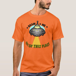 T-shirt met afbeelding van ruimteschip van buitena
