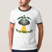 T-shirt met afdruk van een ruimteschip voor mannen