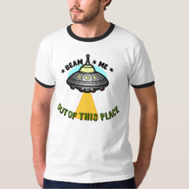 T-shirt met afdruk van een ruimteschip voor mannen