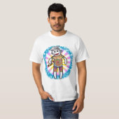T-shirt met Afstuderen met socket (Voorkant volledig)
