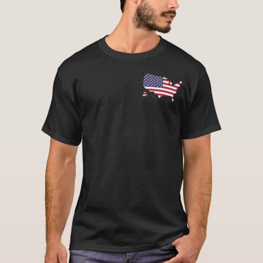 T-shirt met Amerikaanse vlag (Voorkant)