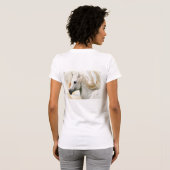 T-shirt met arabische paarden (Achterkant volledig)