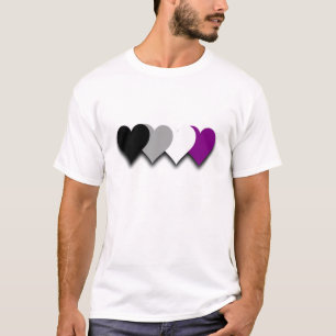 T-shirt met aseksualiteit trots harten