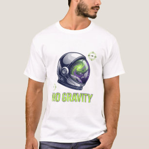 T-shirt met astronaut in de ruimte zonder zwaartek