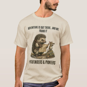 T-shirt met avontuurlijke egel en muis ontdekkings