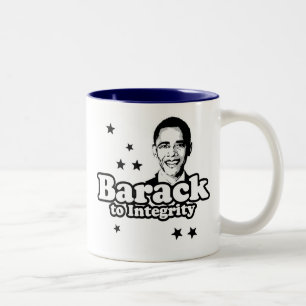 T-shirt met barack to integrity tweekleurige koffiemok