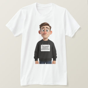 T-shirt met bedrijfs-meme 'Coping op professioneel